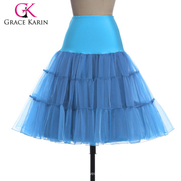 Grace Karin Sky BlueTutu Petticoat Underskirt Crinoline Skirt For Wedding Vintage Dress CL008922-14